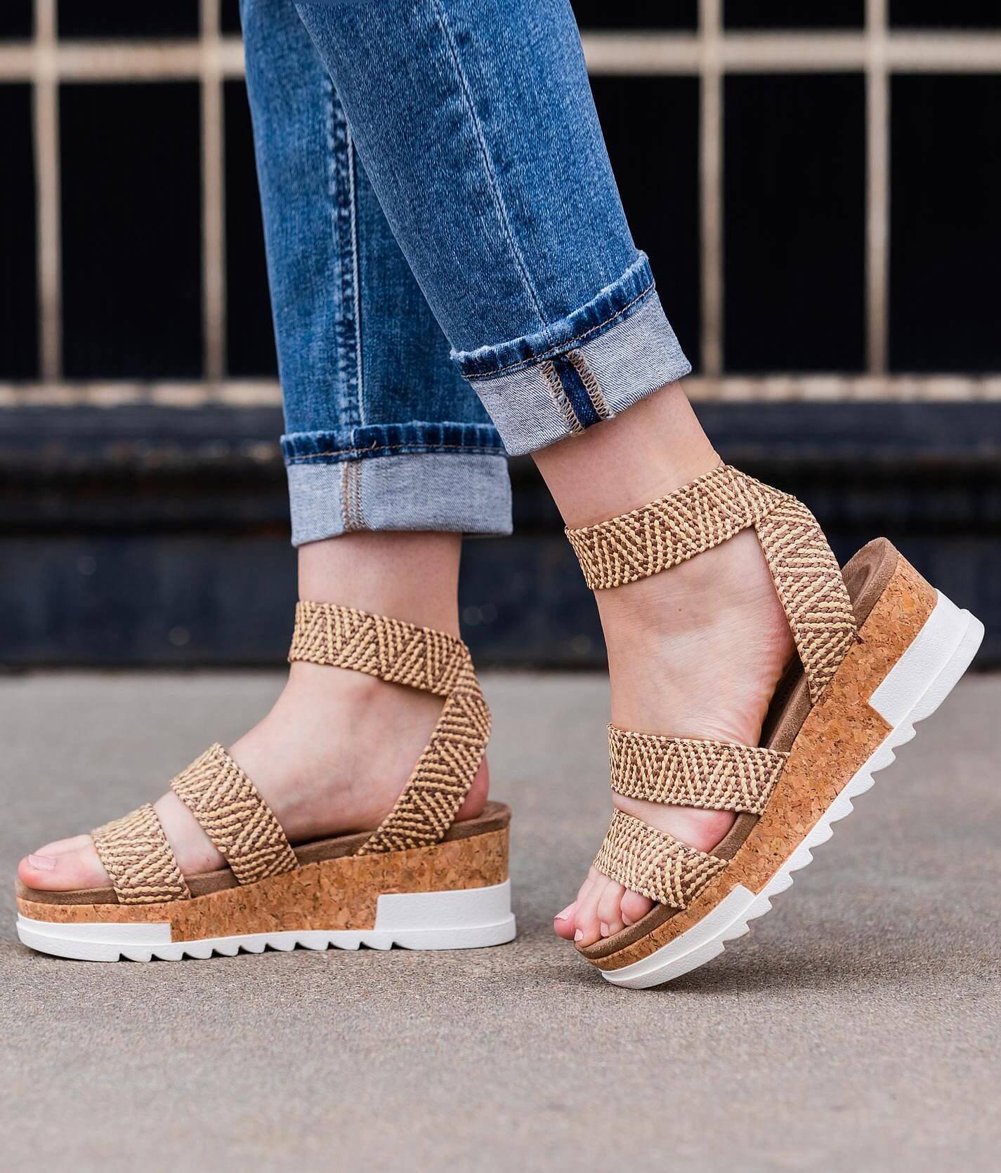 Pierre Dumas Drake Woven Wedge Flatform Sandal